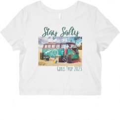 Ladies Slim Fit Crop Top Tee