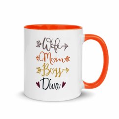 11oz Ceramic Mug with Color Inside