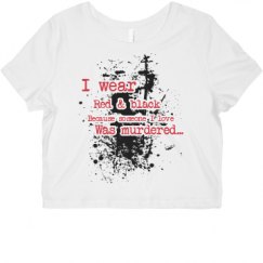 Ladies Slim Fit Crop Top Tee