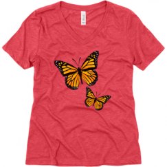 Ladies Relaxed Fit Super Soft Triblend V-Neck Tee