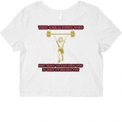 Ladies Slim Fit Crop Top Tee