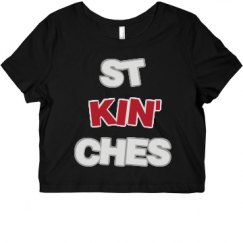 Ladies Slim Fit Crop Top Tee