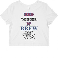 Ladies Slim Fit Crop Top Tee