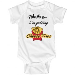 Cheesefries Onesie WHT
