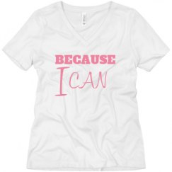 Ladies Relaxed Fit V-Neck Tee