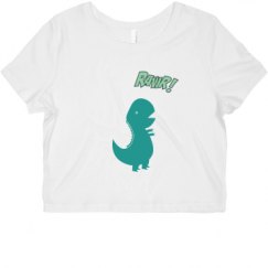 Ladies Slim Fit Crop Top Tee