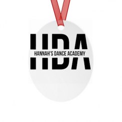 Metal Oval Christmas Ornament