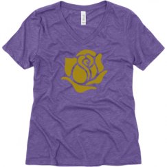 Ladies Relaxed Fit Super Soft Triblend V-Neck Tee