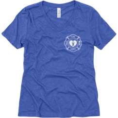 Ladies Relaxed Fit Super Soft Triblend V-Neck Tee