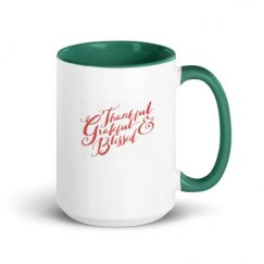 15oz Ceramic Mug with Color Inside