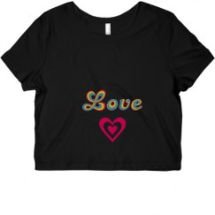 Ladies Slim Fit Crop Top Tee