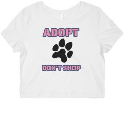 Ladies Slim Fit Crop Top Tee