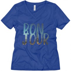 Ladies Relaxed Fit V-Neck Tee
