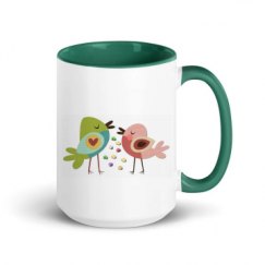 15oz Ceramic Mug with Color Inside