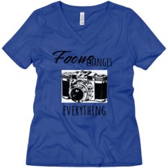 Ladies Relaxed Fit V-Neck Tee