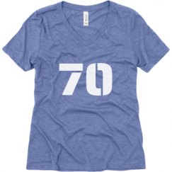 Ladies Relaxed Fit Super Soft Triblend V-Neck Tee