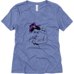Ladies Relaxed Fit Super Soft Triblend V-Neck Tee