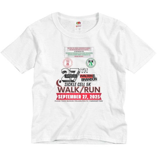 27th Annual WEB Sickle Cell 5k Walk/Run Shirts (Youth)