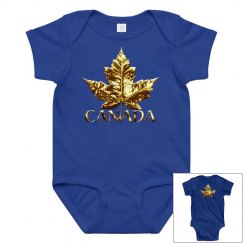 Canada Souvenir Baby Bodysuit - Sporty Gold Medal