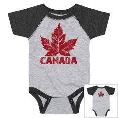 Canada Baby Bodysuit Cool Retro Canada Souvenirs