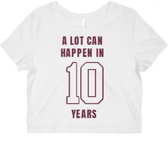 Ladies Slim Fit Crop Top Tee