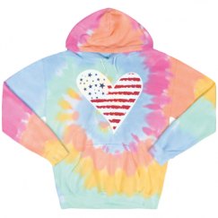Unisex Tie-Dye Fleece Hoodie