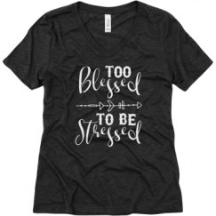 Ladies Relaxed Fit Super Soft Triblend V-Neck Tee
