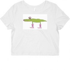 Ladies Slim Fit Crop Top Tee