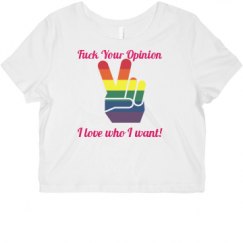 Ladies Slim Fit Crop Top Tee