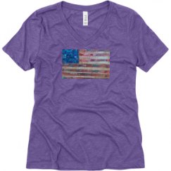Ladies Relaxed Fit Super Soft Triblend V-Neck Tee