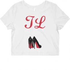 Ladies Slim Fit Crop Top Tee