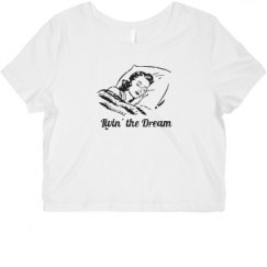 Ladies Slim Fit Crop Top Tee