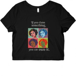 Ladies Slim Fit Crop Top Tee