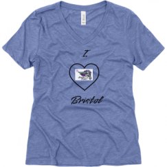 Ladies Relaxed Fit Super Soft Triblend V-Neck Tee