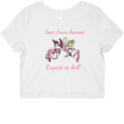 Ladies Slim Fit Crop Top Tee