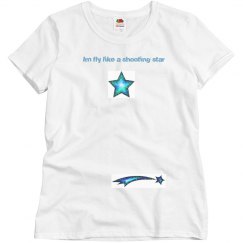 Im fly like a shooting star top blue