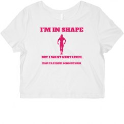 Ladies Slim Fit Crop Top Tee