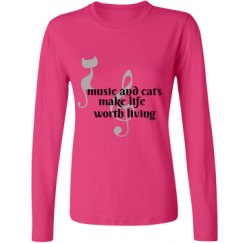 Ladies Relaxed Fit Basic Long Sleeve Tee