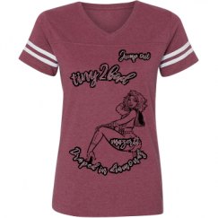 Ladies Relaxed Fit Vintage Sports Tee
