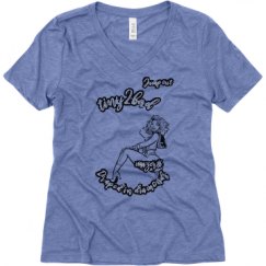 Ladies Relaxed Fit Super Soft Triblend V-Neck Tee