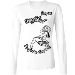 Ladies Relaxed Fit Basic Long Sleeve Tee