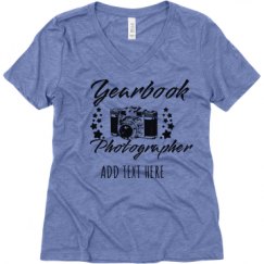 Ladies Relaxed Fit Super Soft Triblend V-Neck Tee