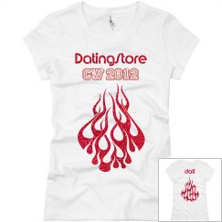 CW DATI GLITTER RED FLAME SLIMFIT