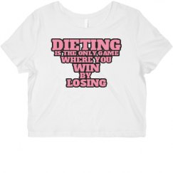 Ladies Slim Fit Crop Top Tee