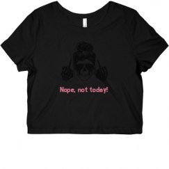 Ladies Slim Fit Crop Top Tee