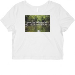 Ladies Slim Fit Crop Top Tee