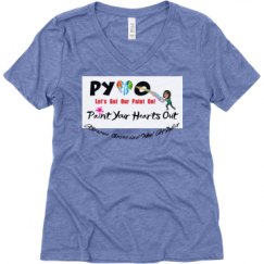 Ladies Relaxed Fit Super Soft Triblend V-Neck Tee