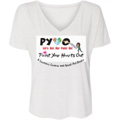 Ladies Flowy Slouchy V-Neck Tee