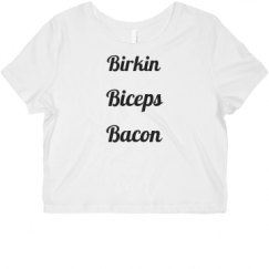 Ladies Slim Fit Crop Top Tee