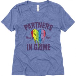 Ladies Relaxed Fit Super Soft Triblend V-Neck Tee